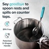 image:imageSouper Cubes  Lori Greiner No Mess Stainless Steel Soup Ladle with Silicone Handle  Metal Soup Ladle with No Mess Design That Hooks on Side of Any Pot  Cotton CandyAqua