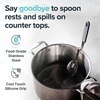 image:imageSouper Cubes  Lori Greiner No Mess Stainless Steel Soup Ladle with Silicone Handle  Metal Soup Ladle with No Mess Design That Hooks on Side of Any Pot  Cotton CandyCharcoal