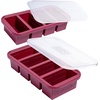 image:imageSouper Cubes 1 Cup Silicone Freezer Trays with Lids Cotton Candy 1Pack  100 PlatinumCured Silicone Freezer Cube Oven and Microwave Safe Perfect for Freezing Soup Rice Protein Grains and MoreCranberry