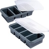 image:imageSouper Cubes 1 Cup Silicone Freezer Trays with Lids Cotton Candy 1Pack  100 PlatinumCured Silicone Freezer Cube Oven and Microwave Safe Perfect for Freezing Soup Rice Protein Grains and MoreCharcoal