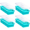 image:imageSouper Cubes 1 Cup Silicone Freezer Trays with Lids Cotton Candy 1Pack  100 PlatinumCured Silicone Freezer Cube Oven and Microwave Safe Perfect for Freezing Soup Rice Protein Grains and MoreAqua