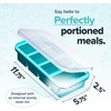 image:imageSouper Cubes 1 Cup Silicone Freezer Trays with Lids Cotton Candy 1Pack  100 PlatinumCured Silicone Freezer Cube Oven and Microwave Safe Perfect for Freezing Soup Rice Protein Grains and MoreAqua