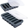 image:imageSouper Cubes 12 Cup Silicone Freezer Mold with Lid Cotton Candy 1Pack  100 PlatinumCured Silicone Freezer Cube Oven amp Microwave Safe Perfect for Freezing Broth Sauces Sides and MoreCharcoal
