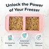 image:imageSouper Cubes 2 Cup Silicone Food Freezer Mold Cotton Candy 2Pack  100 PlatinumCured Silicone Freezer Cubes Oven and Microwave Safe Perfect for Freezing Lasagna Casseroles and MoreCotton Candy