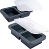 image:imageSouper Cubes 2 Cup Silicone Food Freezer Mold Cotton Candy 2Pack  100 PlatinumCured Silicone Freezer Cubes Oven and Microwave Safe Perfect for Freezing Lasagna Casseroles and MoreCharcoal