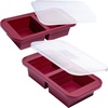 image:imageSouper Cubes 2 Cup Silicone Food Freezer Mold Cotton Candy 2Pack  100 PlatinumCured Silicone Freezer Cubes Oven and Microwave Safe Perfect for Freezing Lasagna Casseroles and MoreCranberry