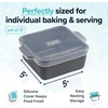 image:imageSouper Cubes Ceramic Baking Dishes 205 x 5 Baking Dishes with Silicone Lids Individual Baking Dishes for Oven Microwave Oven and Air Fryer Safe USA Made Set of 2  Cotton CandyCharcoal