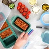 image:imageSouper Cubes Ceramic Baking Dishes 205 x 5 Baking Dishes with Silicone Lids Individual Baking Dishes for Oven Microwave Oven and Air Fryer Safe USA Made Set of 2  Cotton CandyKale
