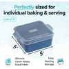 image:imageSouper Cubes Ceramic Baking Dishes 205 x 5 Baking Dishes with Silicone Lids Individual Baking Dishes for Oven Microwave Oven and Air Fryer Safe USA Made Set of 2  Cotton CandyBlueberry