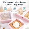 image:imageSouper Cubes Ceramic Baking Dishes 205 x 5 Baking Dishes with Silicone Lids Individual Baking Dishes for Oven Microwave Oven and Air Fryer Safe USA Made Set of 2  Cotton CandyCotton Candy