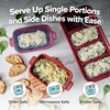 image:imageSouper Cubes Ceramic Baking Dishes 205 x 5 Baking Dishes with Silicone Lids Individual Baking Dishes for Oven Microwave Oven and Air Fryer Safe USA Made Set of 2  Cotton CandyCranberry