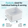 image:imageSouper Cubes Ceramic Baking Dishes 205 x 5 Baking Dishes with Silicone Lids Individual Baking Dishes for Oven Microwave Oven and Air Fryer Safe USA Made Set of 2  Cotton CandyWhite