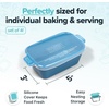 image:imageSouper Cubes Ceramic Baking Dishes 205 x 5 Baking Dishes with Silicone Lids Individual Baking Dishes for Oven Microwave Oven and Air Fryer Safe USA Made Set of 2  Cotton CandyBlueberry