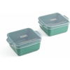 image:imageSouper Cubes Ceramic Baking Dishes 205 x 5 Baking Dishes with Silicone Lids Individual Baking Dishes for Oven Microwave Oven and Air Fryer Safe USA Made Set of 2  Cotton CandyKale