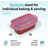 image:imageSouper Cubes Ceramic Baking Dishes 205 x 5 Baking Dishes with Silicone Lids Individual Baking Dishes for Oven Microwave Oven and Air Fryer Safe USA Made Set of 2  Cotton CandyCranberry