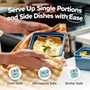 image:imageSouper Cubes Ceramic Baking Dishes 205 x 5 Baking Dishes with Silicone Lids Individual Baking Dishes for Oven Microwave Oven and Air Fryer Safe USA Made Set of 2  Cotton CandyBlueberry