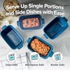 image:imageSouper Cubes Ceramic Baking Dishes 205 x 5 Baking Dishes with Silicone Lids Individual Baking Dishes for Oven Microwave Oven and Air Fryer Safe USA Made Set of 2  Cotton CandyBlueberry
