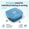 image:imageSouper Cubes Ceramic Baking Dishes 205 x 5 Baking Dishes with Silicone Lids Individual Baking Dishes for Oven Microwave Oven and Air Fryer Safe USA Made Set of 2  Cotton CandyBlueberry