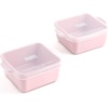 image:imageSouper Cubes Ceramic Baking Dishes 205 x 5 Baking Dishes with Silicone Lids Individual Baking Dishes for Oven Microwave Oven and Air Fryer Safe USA Made Set of 2  Cotton CandyCotton Candy