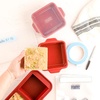image:imageSouper Cubes Ceramic Baking Dishes 205 x 5 Baking Dishes with Silicone Lids Individual Baking Dishes for Oven Microwave Oven and Air Fryer Safe USA Made Set of 2  Cotton CandyCranberry