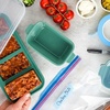 image:imageSouper Cubes Ceramic Baking Dishes 205 x 5 Baking Dishes with Silicone Lids Individual Baking Dishes for Oven Microwave Oven and Air Fryer Safe USA Made Set of 2  Cotton CandyKale