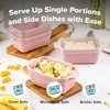 image:imageSouper Cubes Ceramic Baking Dishes 205 x 5 Baking Dishes with Silicone Lids Individual Baking Dishes for Oven Microwave Oven and Air Fryer Safe USA Made Set of 2  Cotton CandyCotton Candy