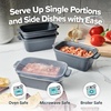 image:imageSouper Cubes Ceramic Baking Dishes 205 x 5 Baking Dishes with Silicone Lids Individual Baking Dishes for Oven Microwave Oven and Air Fryer Safe USA Made Set of 2  Cotton CandyCharcoal