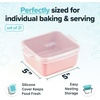 image:imageSouper Cubes Ceramic Baking Dishes 205 x 5 Baking Dishes with Silicone Lids Individual Baking Dishes for Oven Microwave Oven and Air Fryer Safe USA Made Set of 2  Cotton CandyCotton Candy