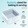 image:imageSouper Cubes Ceramic Baking Dishes 205 x 5 Baking Dishes with Silicone Lids Individual Baking Dishes for Oven Microwave Oven and Air Fryer Safe USA Made Set of 2  Cotton CandyWhite