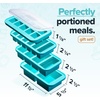 image:imageSouper Cubes Silicone Freezer Molds Gift Set Cotton Candy  2 Tbsp 12 Cup 1 Cup and 2 Cup Silicone Molds for Food Set Perfect for Freezing Soup Grains Proteins Herbs and MoreAqua