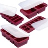 image:imageSouper Cubes Silicone Freezer Molds Gift Set Cotton Candy  2 Tbsp 12 Cup 1 Cup and 2 Cup Silicone Molds for Food Set Perfect for Freezing Soup Grains Proteins Herbs and MoreCranberry