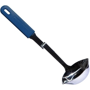 image:imageSouper Cubes  Lori Greiner No Mess Stainless Steel Soup Ladle with Silicone Handle  Metal Soup Ladle with No Mess Design That Hooks on Side of Any Pot  Cotton CandyBlueberry