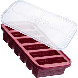 image:imageSouper Cubes 12 Cup Silicone Freezer Mold with Lid Cotton Candy 1Pack  100 PlatinumCured Silicone Freezer Cube Oven amp Microwave Safe Perfect for Freezing Broth Sauces Sides and MoreCranberry