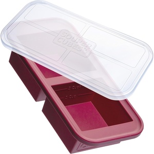 image:imageSouper Cubes 2 Cup Silicone Food Freezer Mold Cotton Candy 2Pack  100 PlatinumCured Silicone Freezer Cubes Oven and Microwave Safe Perfect for Freezing Lasagna Casseroles and MoreCranberry