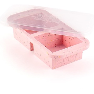 image:imageSouper Cubes 2 Cup Silicone Food Freezer Mold Cotton Candy 2Pack  100 PlatinumCured Silicone Freezer Cubes Oven and Microwave Safe Perfect for Freezing Lasagna Casseroles and MoreCotton Candy