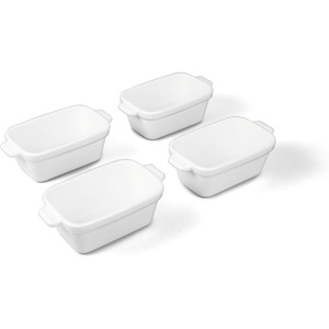 image:imageSouper Cubes Ceramic Baking Dishes 205 x 5 Baking Dishes with Silicone Lids Individual Baking Dishes for Oven Microwave Oven and Air Fryer Safe USA Made Set of 2  Cotton CandyWhite